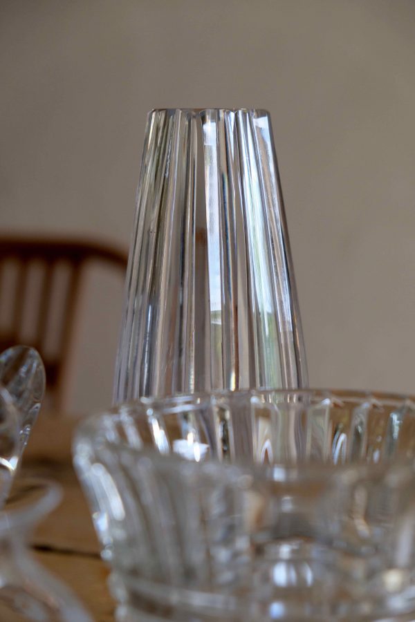 vase cristal taillé années 50