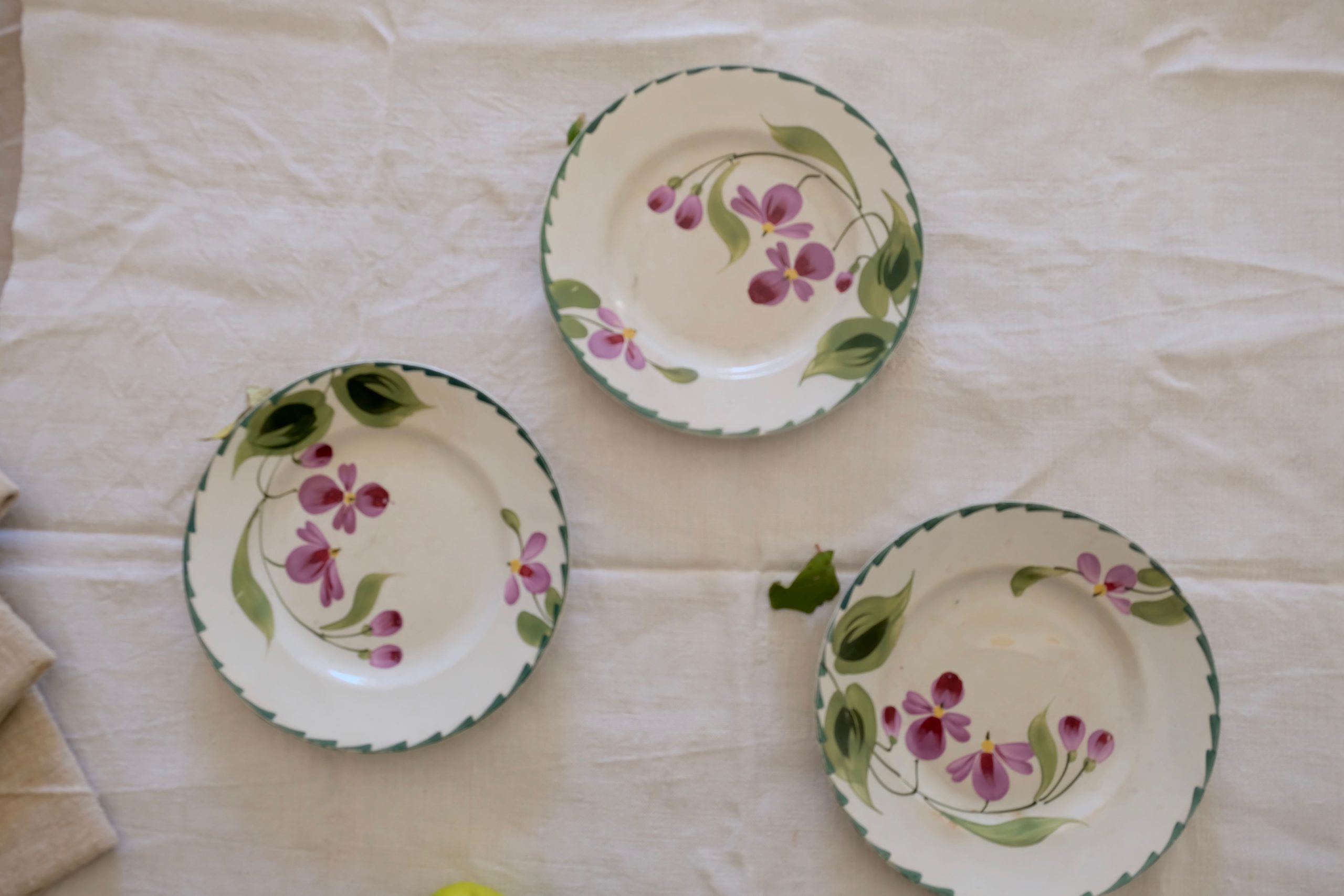 Assiettes plates Saint Amand faïence terre de fer ancien, pas cher – MAISON  DE FAMILLE BROCANTE ART DE LA TABLE